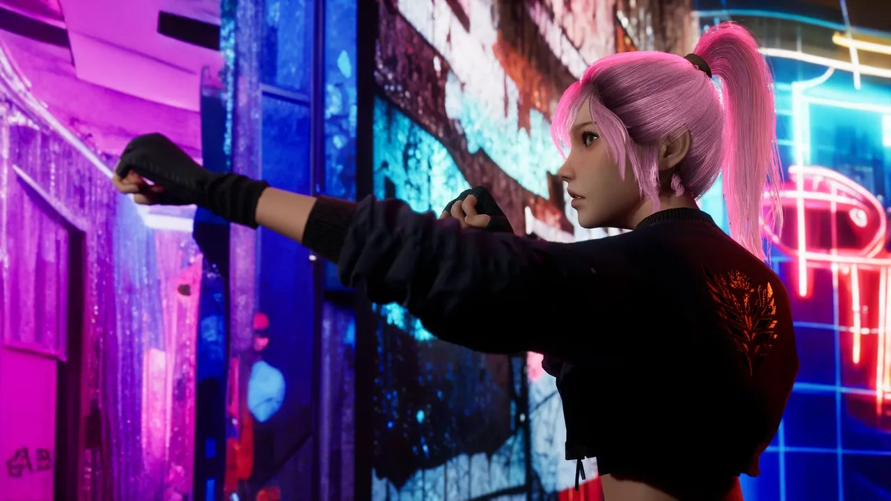 Cyberpunk Fighter Girl — preview 3