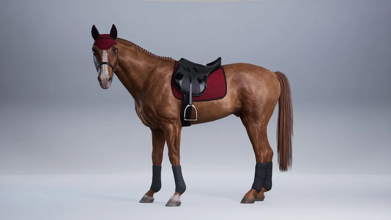 Horse Champion Jumper — a realistic show-jumping horse with rider