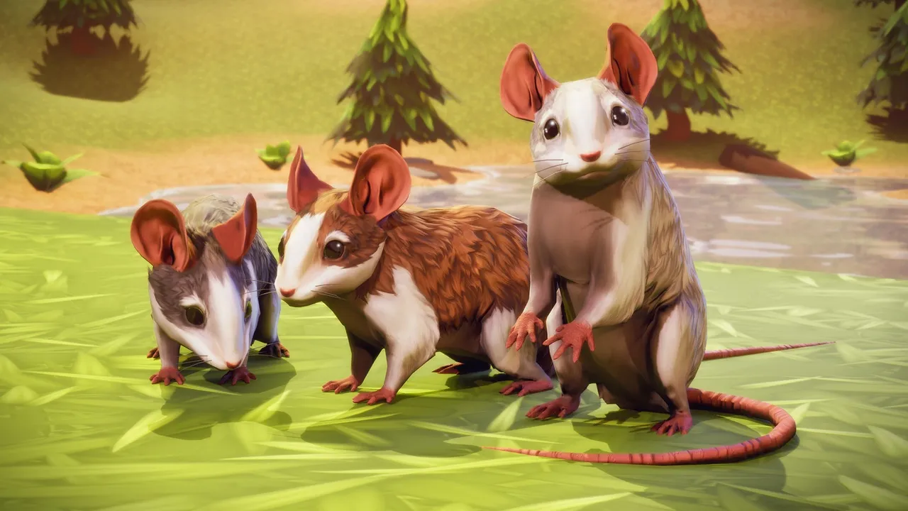 Stylized Rat Critter Mob — a stylized game-ready rat character with reactive AI
